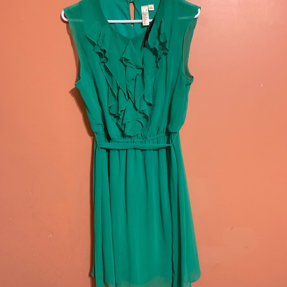 Green Ruffle Dress